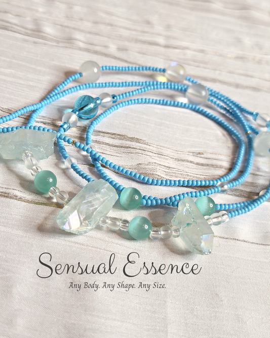 Aqua - Crystal Quartz Waistbead