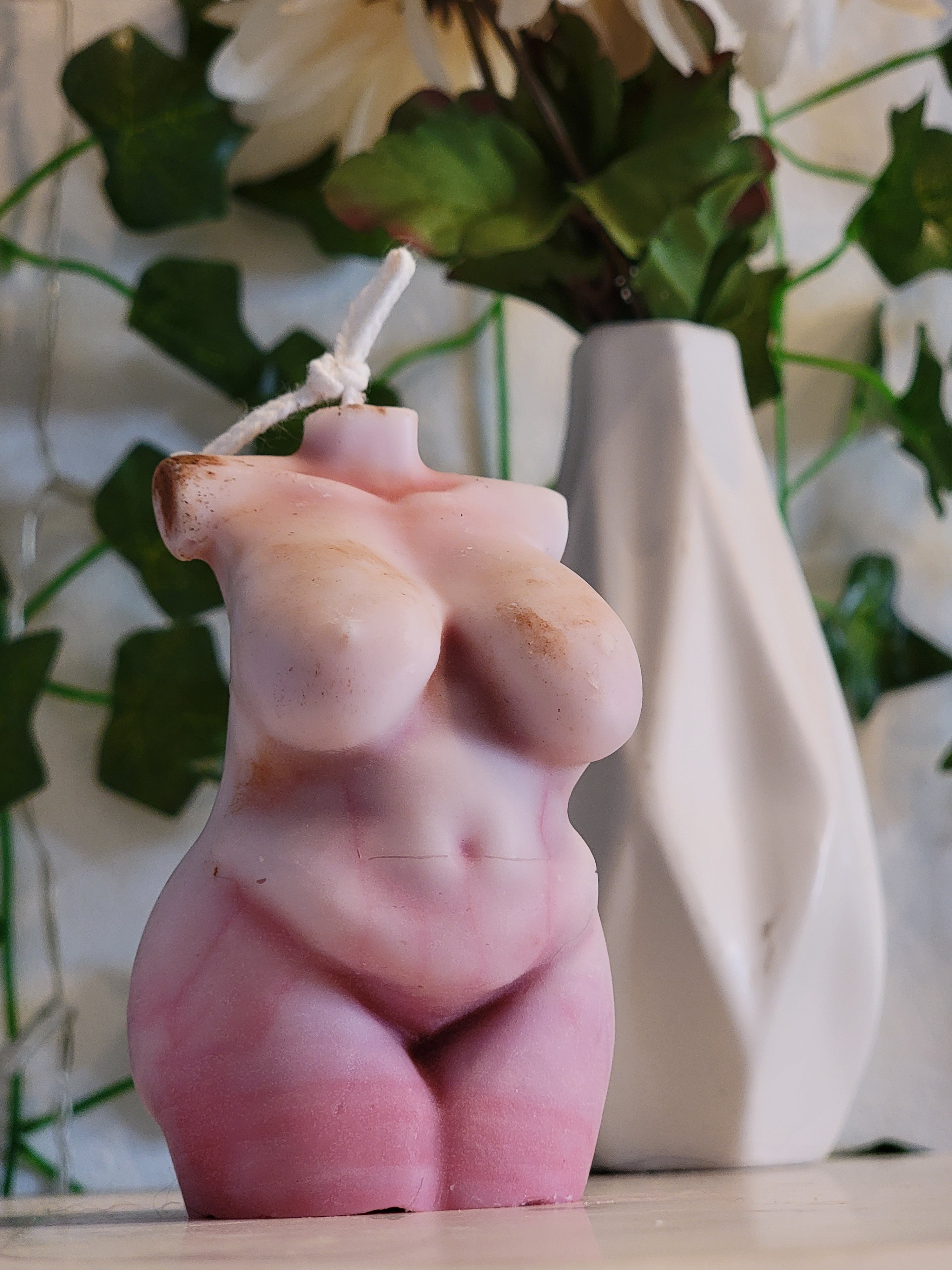 Rose Sherbet Figure Candle - Love & Innocence