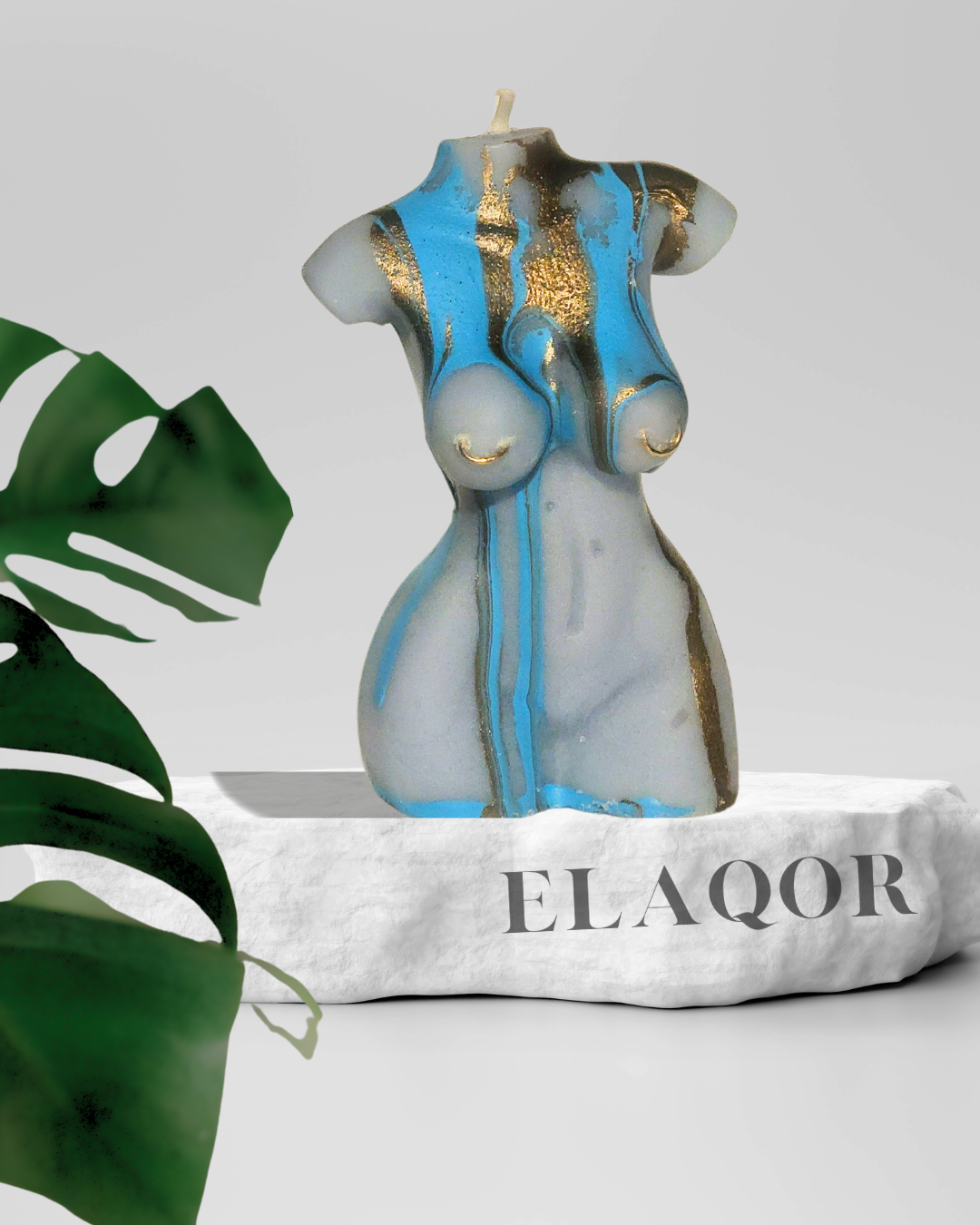 Blue Mountain Drip Figure Candle - Wisdom & Flow