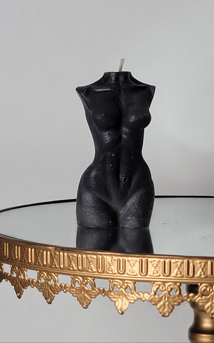 Black Figure Candle - Protection & Power