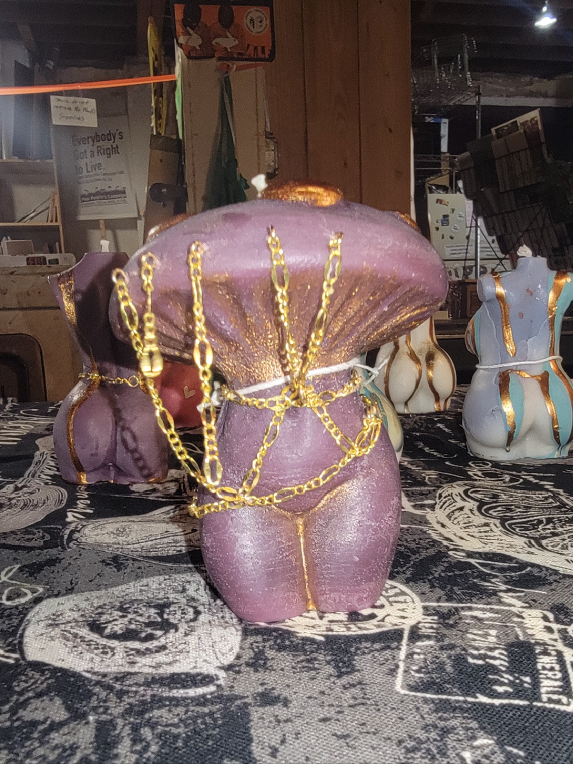 Chained Mushroom Figure Candle - Wisdom